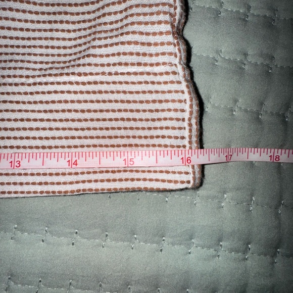 Lofty style Striped Wide-Leg Pants with Tassels handmade in Brazil. Size M beige - Picture 14 of 15